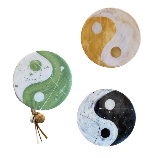 Yin Yang - Medium Round Wall Tile - Various Colours