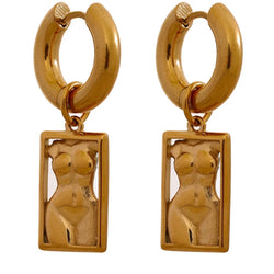 Femme Frame - Gold Stainless Steel Earrings