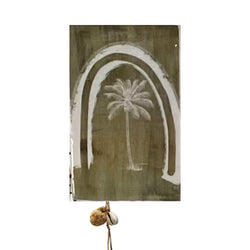 Golden Palm - Large Rectangular Wall Tile - Green