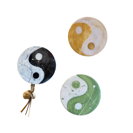 Yin Yang - Small Round Wall Tile - Various Colours