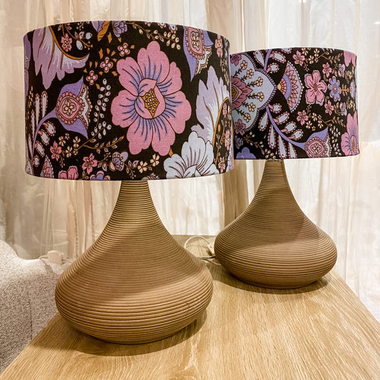 Nine Lives Bazaar - Large Ceramic Lamp Pair