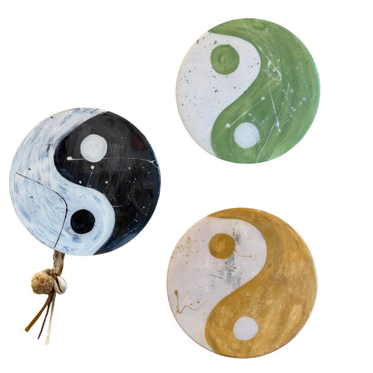 Yin Yang - Large Round Wall Tile - Various Colours