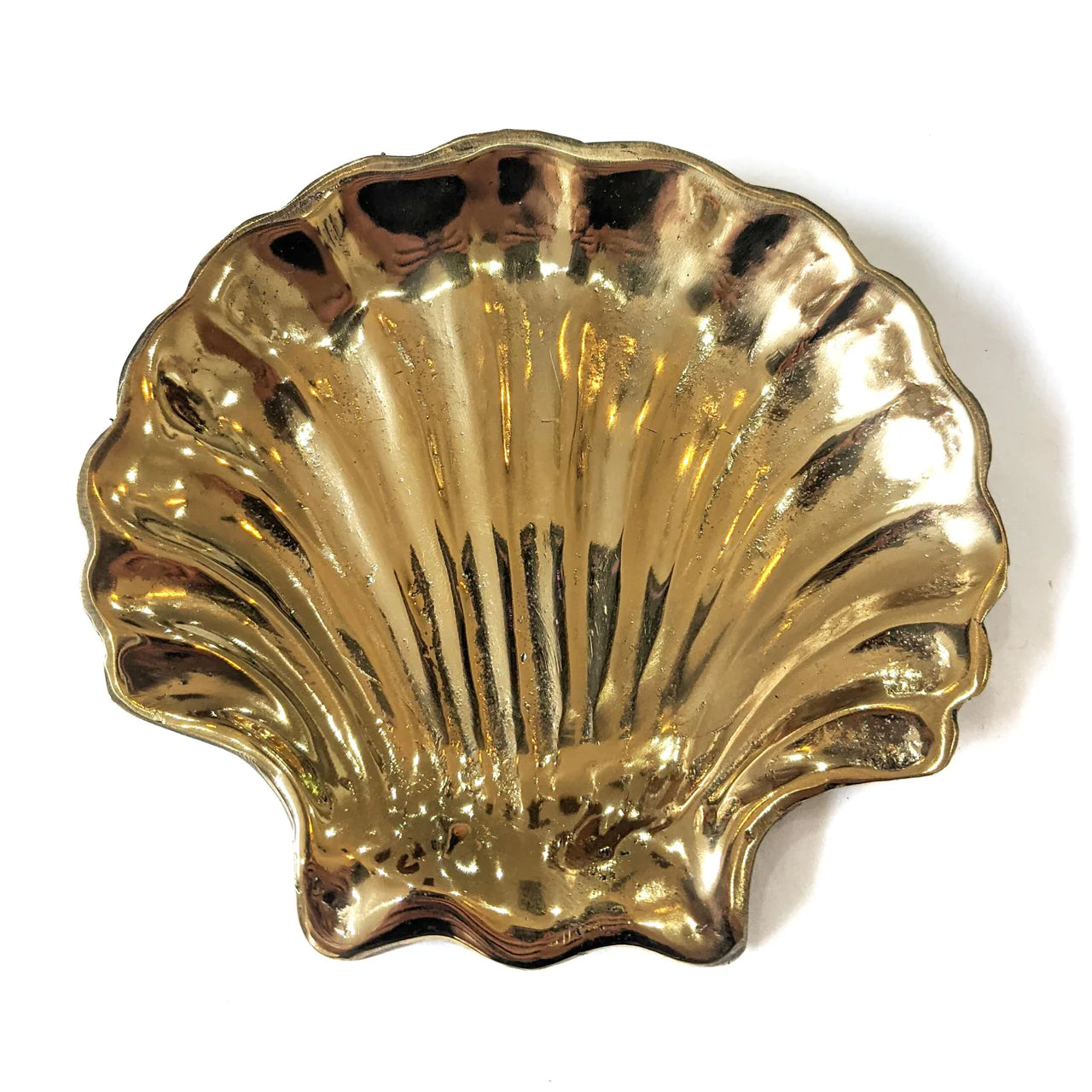 Vintage Brass Shell Dish