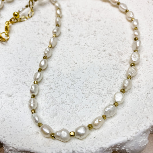 Handmade Dainty Freshwater Pearl Necklace